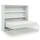 Lit escamotable 140x200 horizontal sommier inclus Devon Blanc