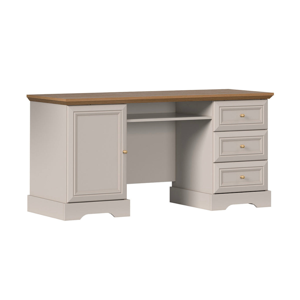 Bureau 1 portes 3 tiroirs Dulci Cachemire et Bois