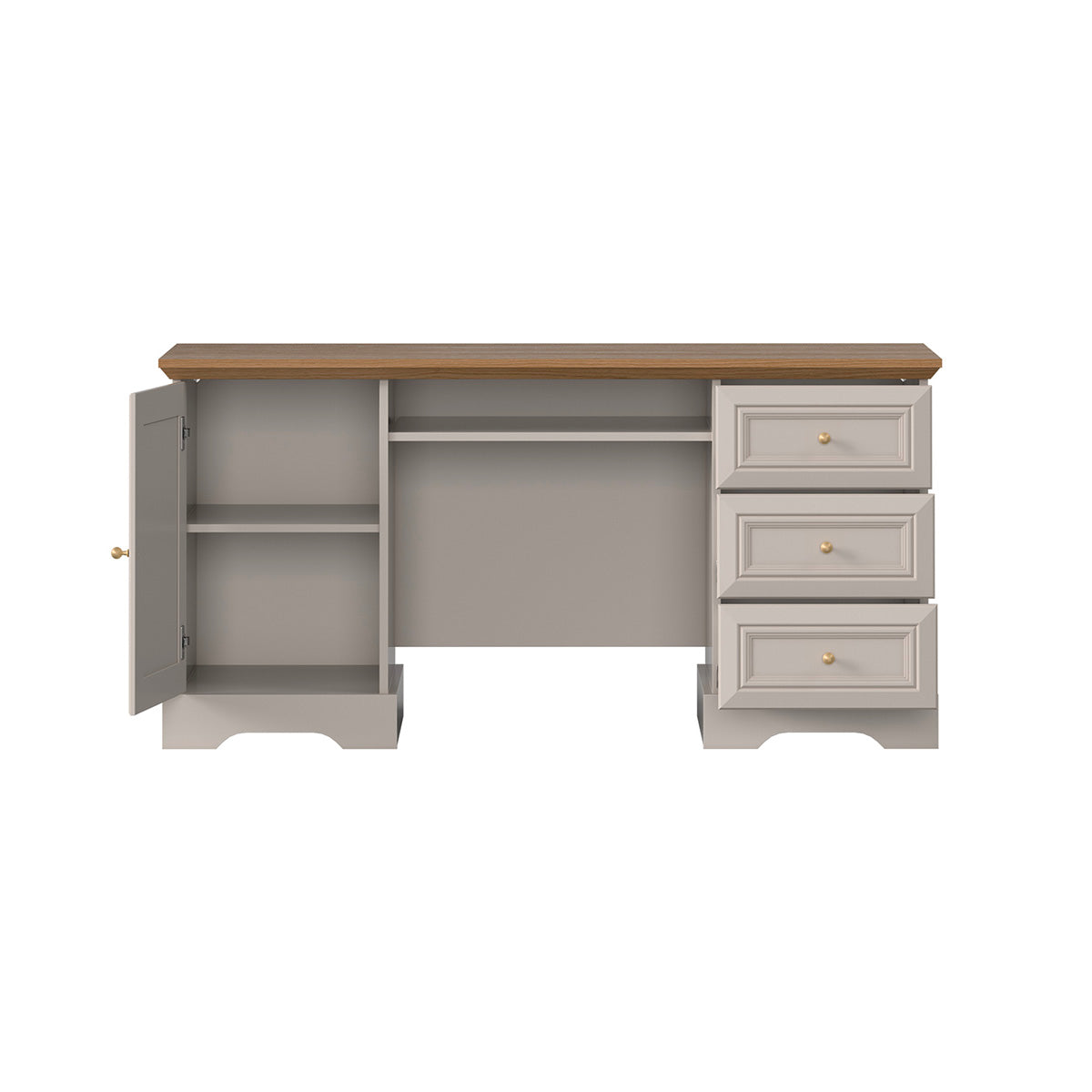 Bureau 1 portes 3 tiroirs Dulci Cachemire et Bois - vue 3