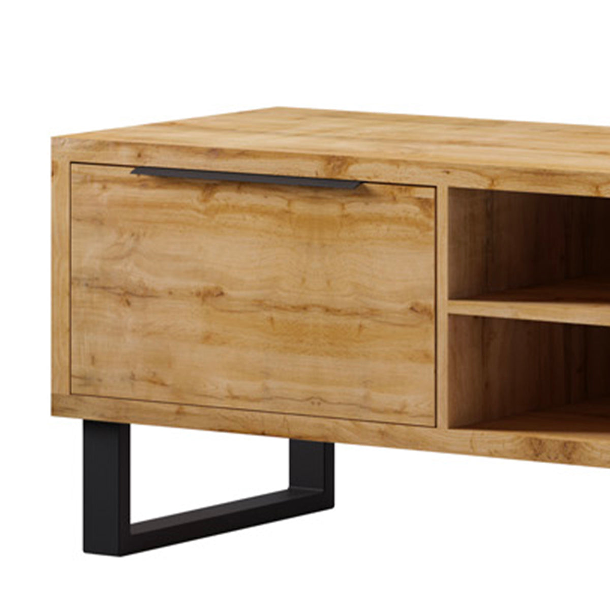 Meuble TV 2 tiroirs 180 cm Eden Bois et Metal - vue 3