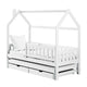 Lit cabane 90x190 sommiers lit gigogne et tiroirs Eliott Blanc