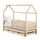 Lit cabane 90x200 sommiers lit gigogne et tiroirs Eliott Bois