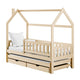 Lit cabane 90x190 sommiers lit gigogne et tiroirs Eliott Bois