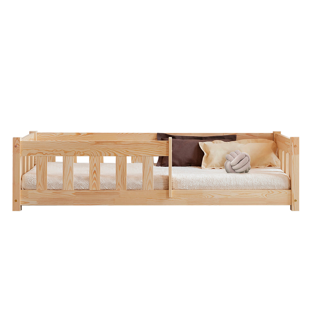 Lit 90x190 sommier inclus Elise Bois - vue 2