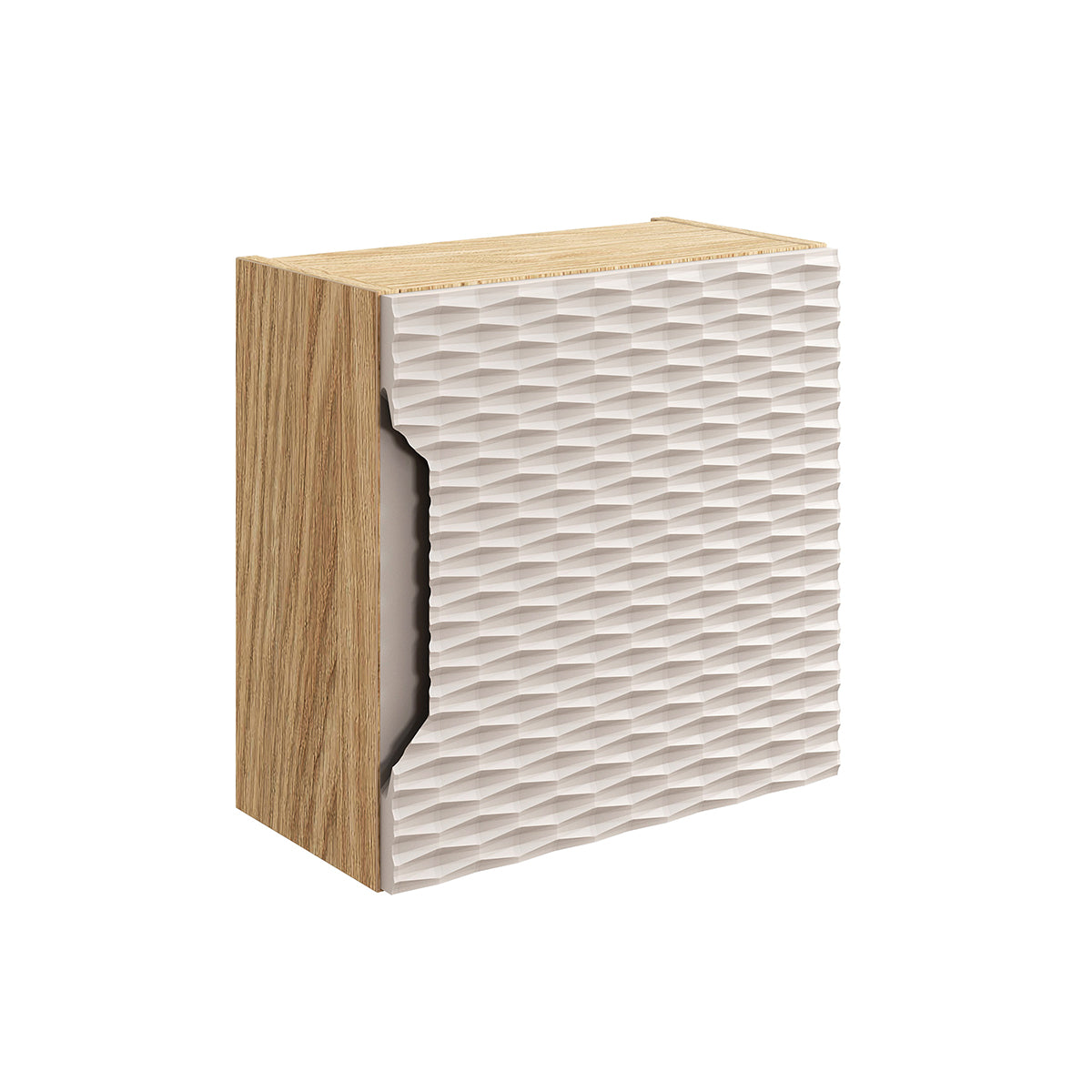 Armoire murale 1 porte Elora Beige et Bois