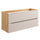 Meuble sous-vasque 120cm 2 tiroirs Elora Beige et bois