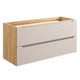 Meuble sous-vasque 120cm 2 tiroirs Elora Beige et bois