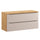 Meuble sous-vasque 120cm 2 tiroirs plan de toilette Elora Beige et bois