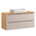 Meuble simple vasque 120cm 2 tiroirs Elora Beige et bois
