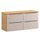 Meuble sous-vasque 120cm 4 tiroirs plan de toilette Elora Beige et bois