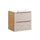 Meuble simple vasque encastrée 60cm Elora Beige et bois