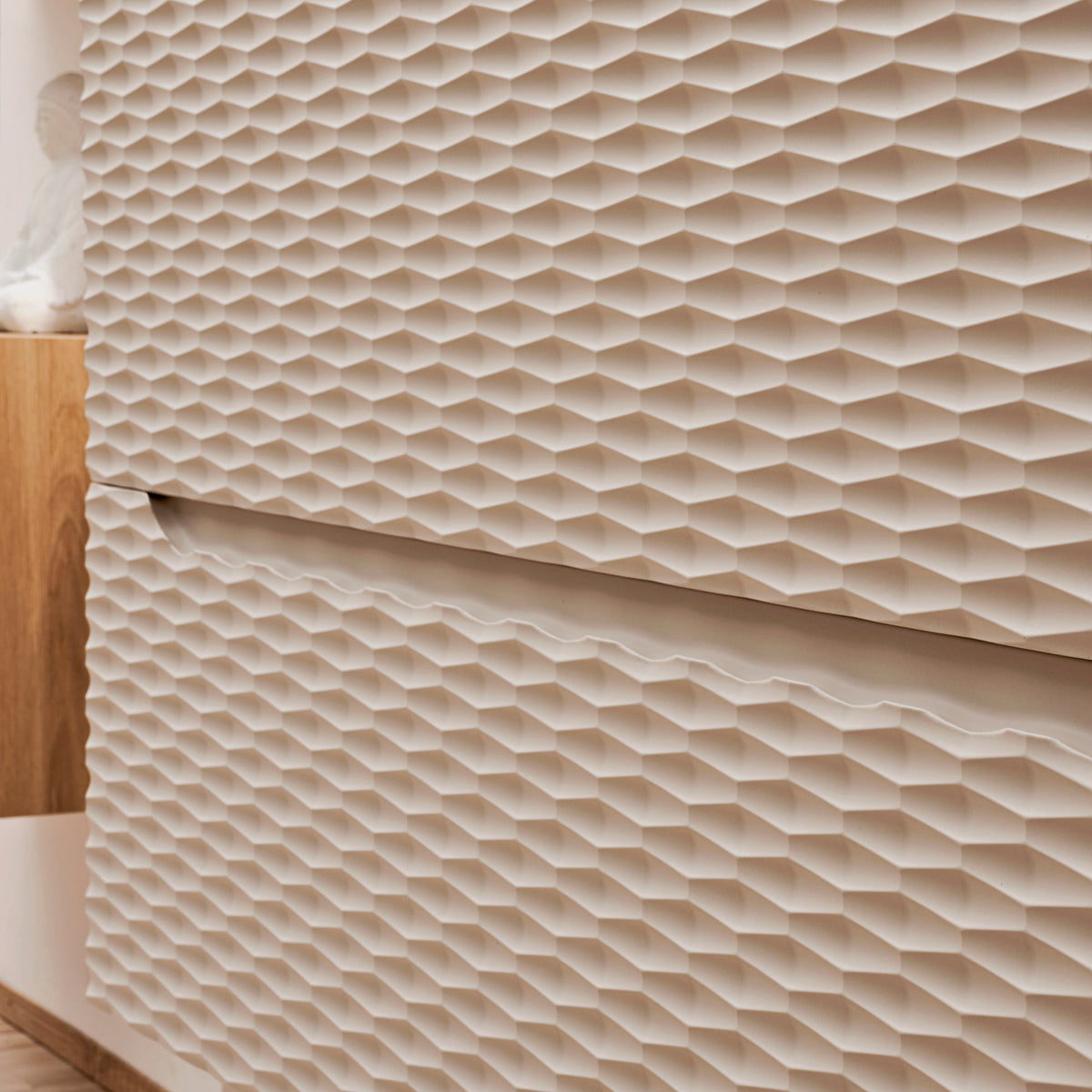 Meuble simple vasque 80cm Elora Beige et bois - vue 5