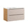 Meuble simple vasque encastrée gauche 90cm Elora Beige et bois