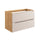 Meuble sous-vasque 90cm Elora Beige et bois