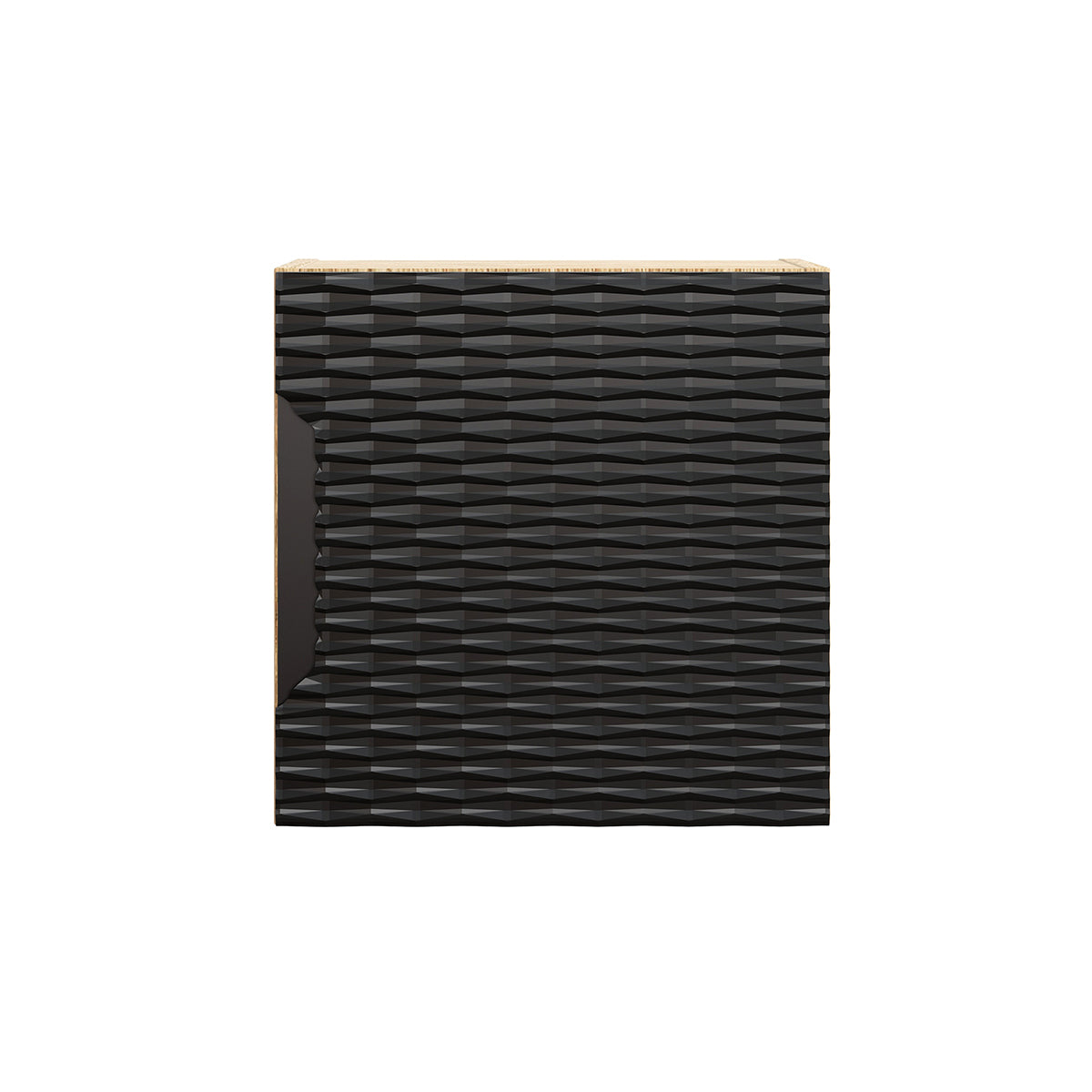 Armoire murale 1 porte Elora Noir et Bois - vue 2