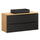Meuble simple vasque 120cm 2 tiroirs Elora Noir et bois