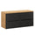 Meuble sous-vasque 120cm 4 tiroirs plan de toilette Elora Noir et bois