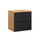 Meuble sous-vasque 60cm plan de toilette Elora Noir et bois