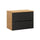 Meuble sous-vasque 80cm plan de toilette Elora Noir et bois