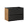 Meuble simple vasque encastrée 80cm Elora Noir et bois