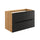 Meuble sous-vasque 90cm Elora Noir et bois