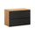Meuble sous-vasque 90cm plan de toilette Elora Noir et bois