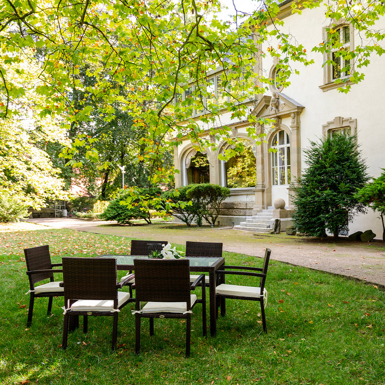 Ensemble table et chaises de jardin 6 personnes Majorque Marron foncé - vue 4