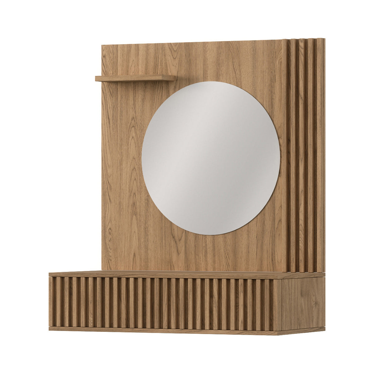 Coiffeuse murale 1 tiroir 1 miroir Esteban Bois
