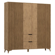 Armoire 3 portes 2 tiroirs Esteban Bois