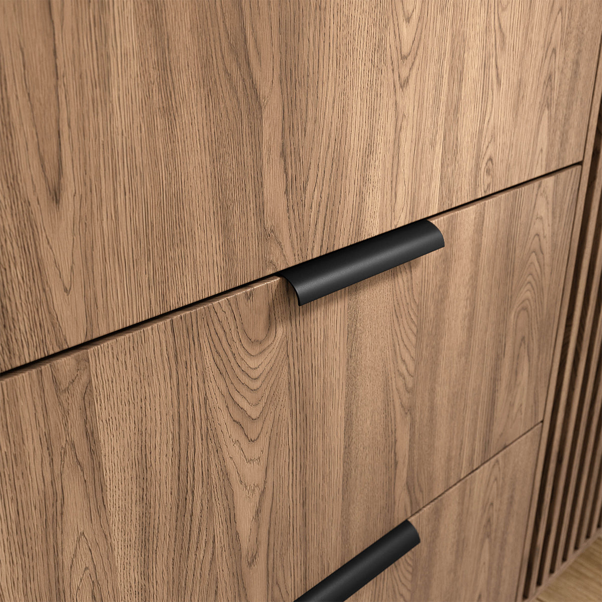 Armoire 3 portes 2 tiroirs Esteban Bois - vue 5