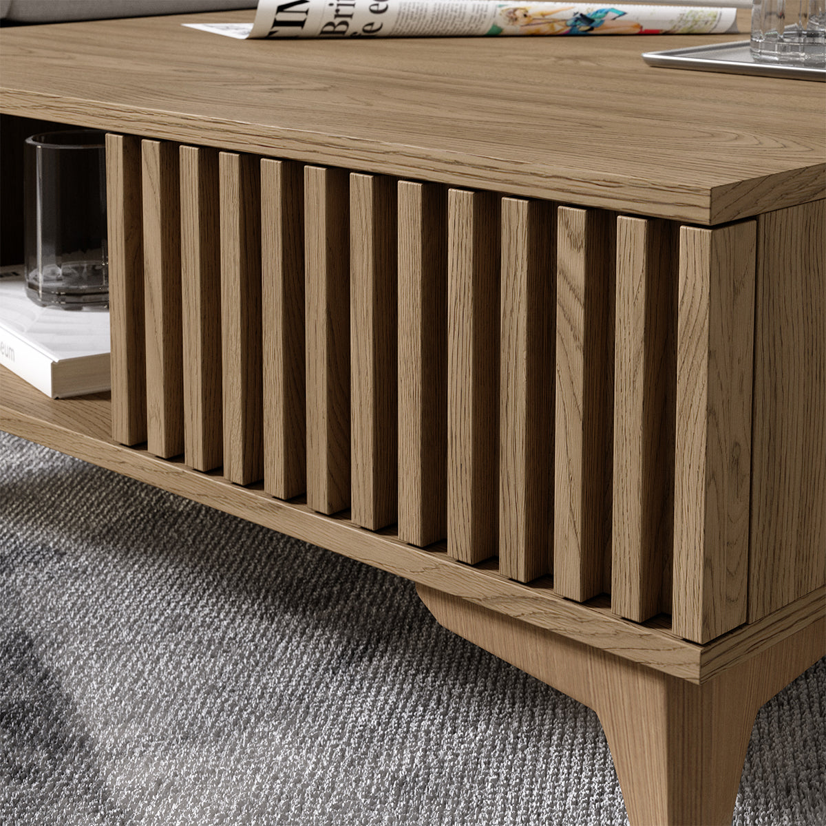 Table basse 1 tiroir 1 niche Esteban Bois - vue 6