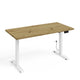 Bureau électrique 140 cm Ergo Bois et Blanc