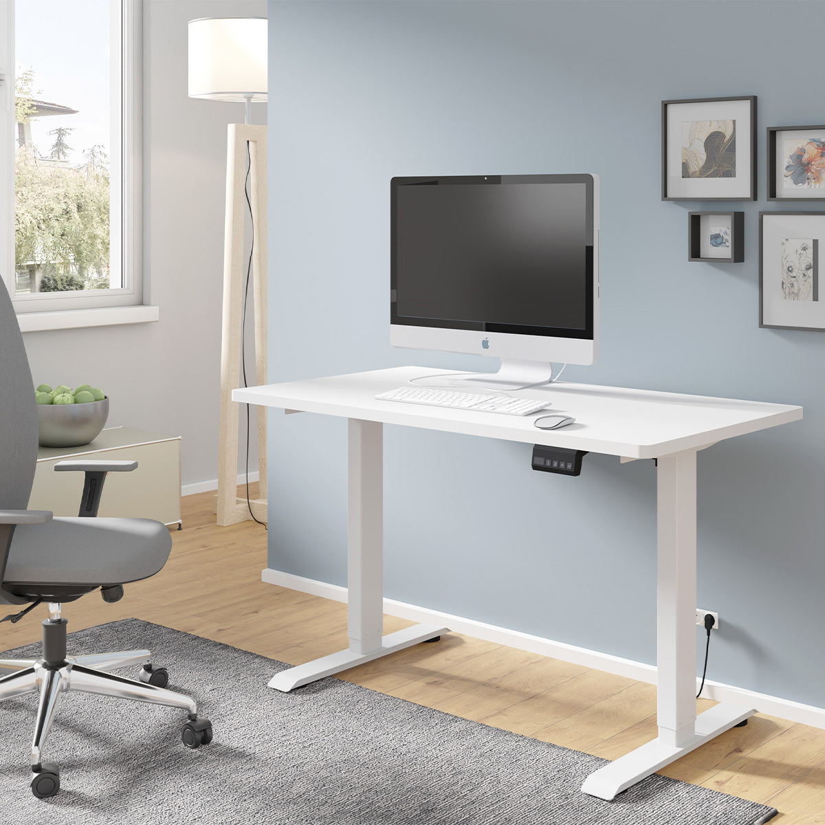 Bureau électrique 120 cm Ergo Blanc - vue 4