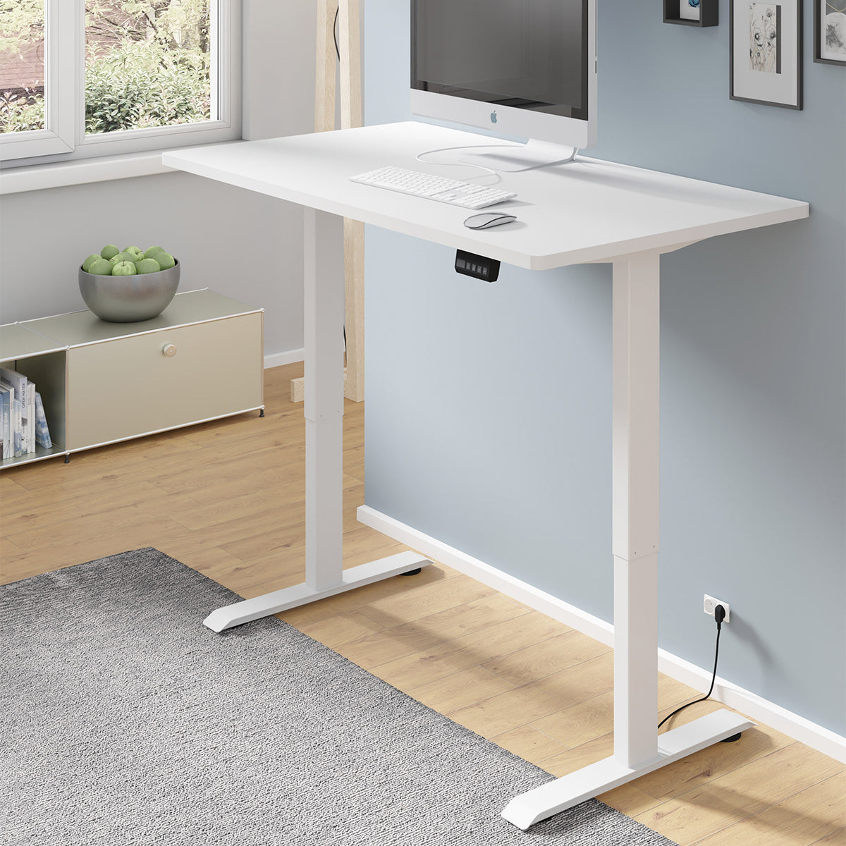 Bureau électrique 140 cm Ergo Blanc - vue 5