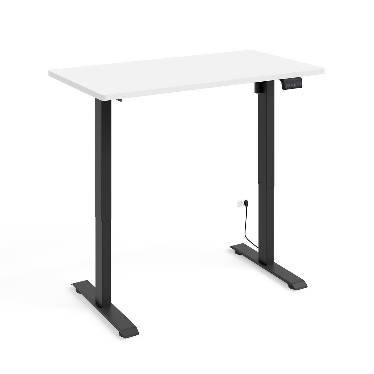 Bureau électrique 120 cm Ergo Blanc et Noir - vue 2
