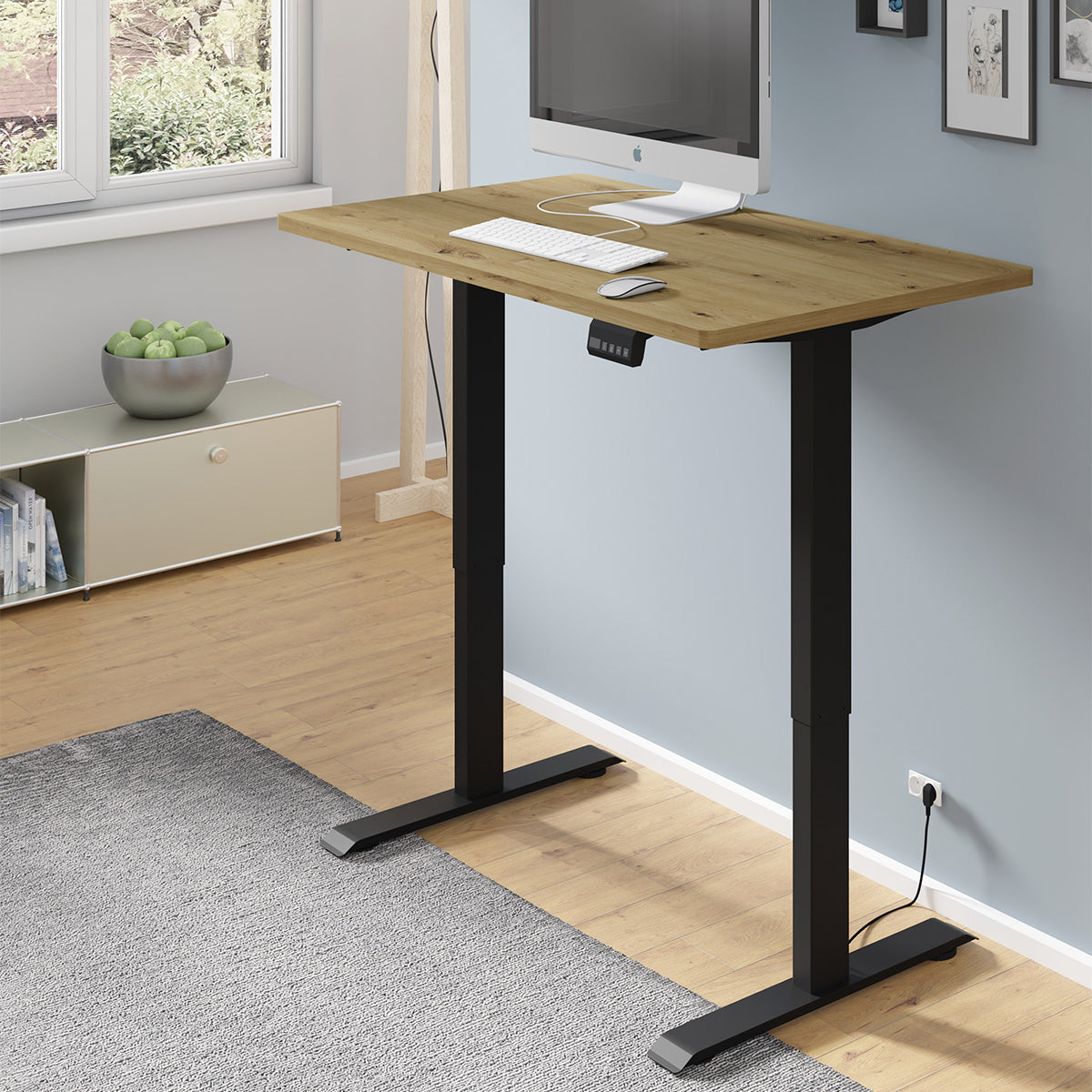 Bureau électrique 120 cm Ergo Bois et Noir - vue 5