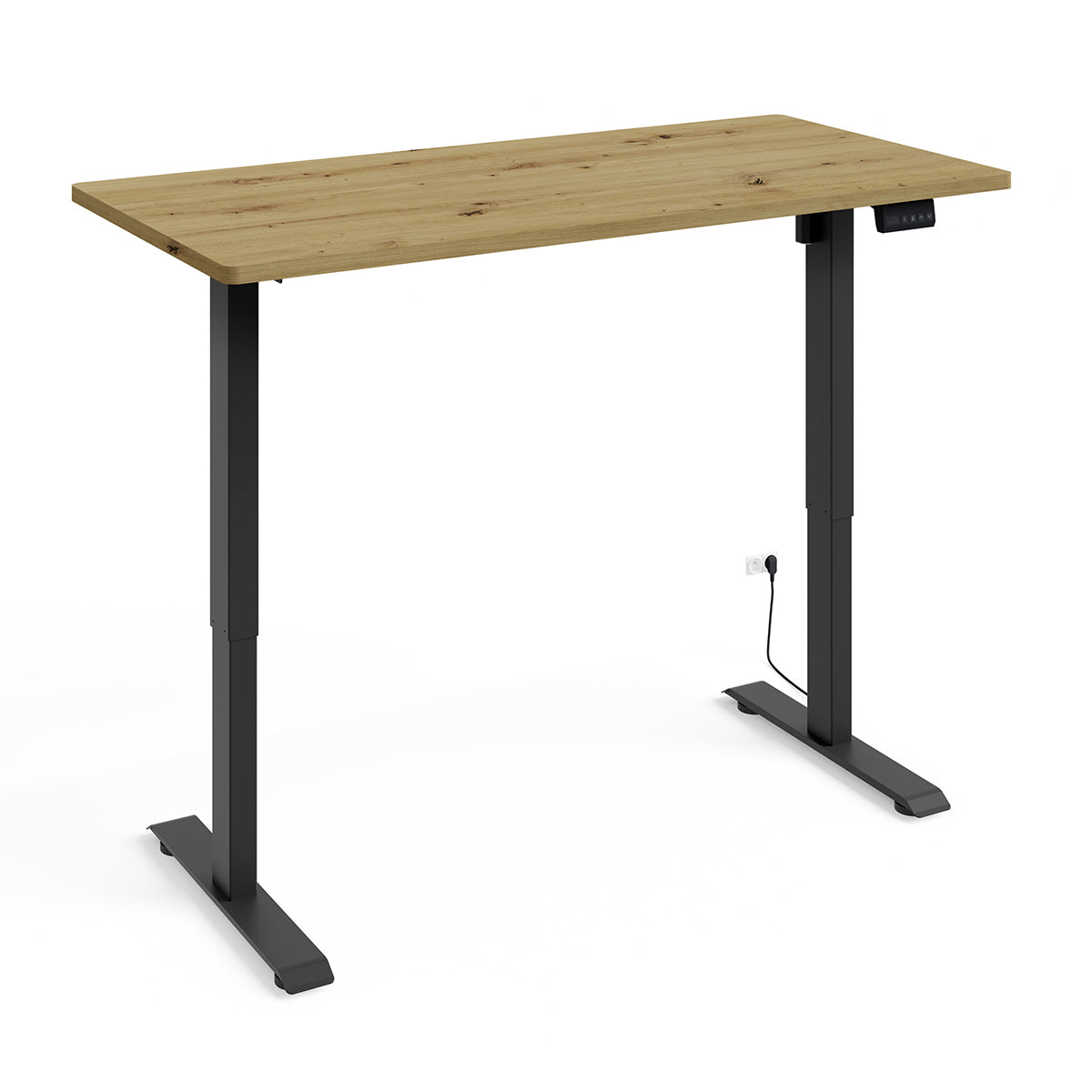 Bureau électrique 140 cm Ergo Bois et Noir - vue 2