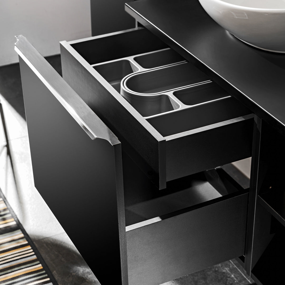 Meuble double vasque 160cm Éros Noir - vue 6