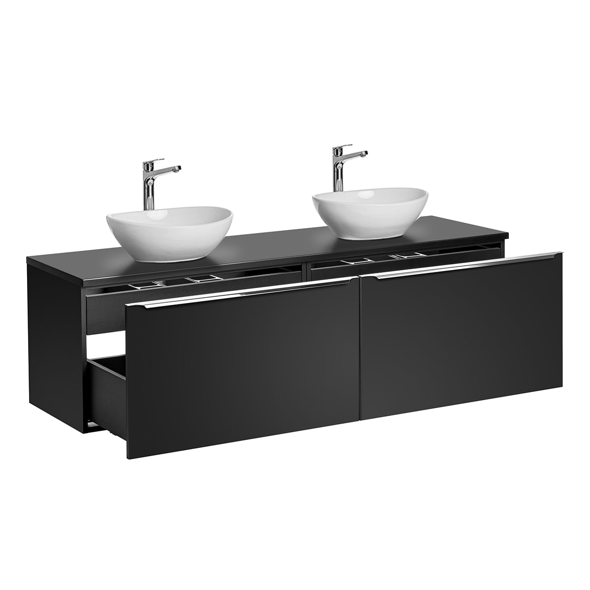 Meuble double vasque 160cm Éros Noir - vue 2