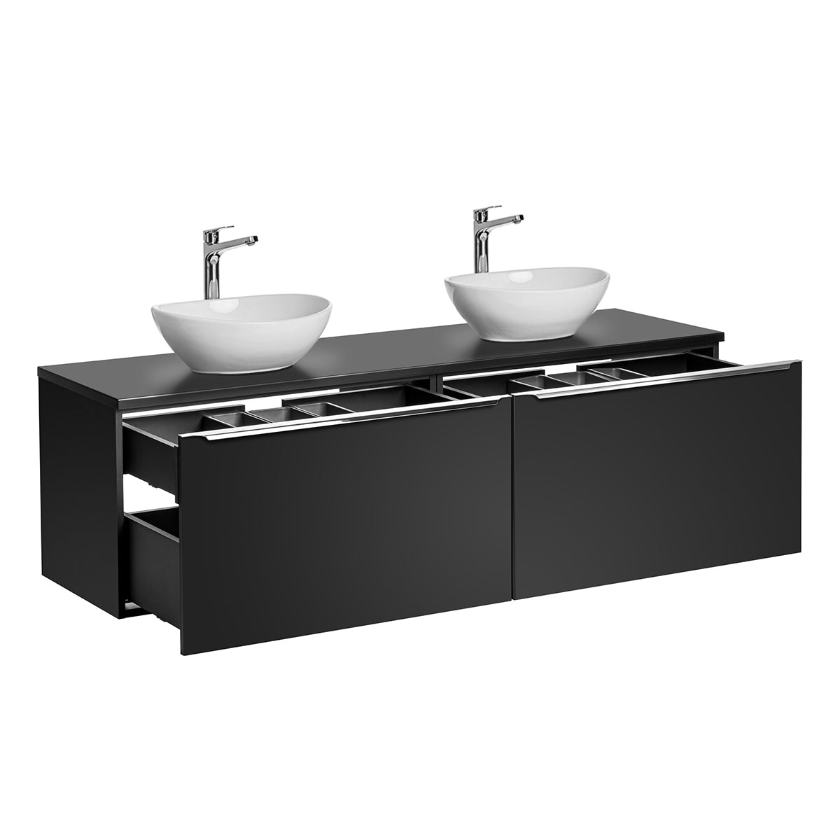 Meuble double vasque 160cm Éros Noir - vue 3