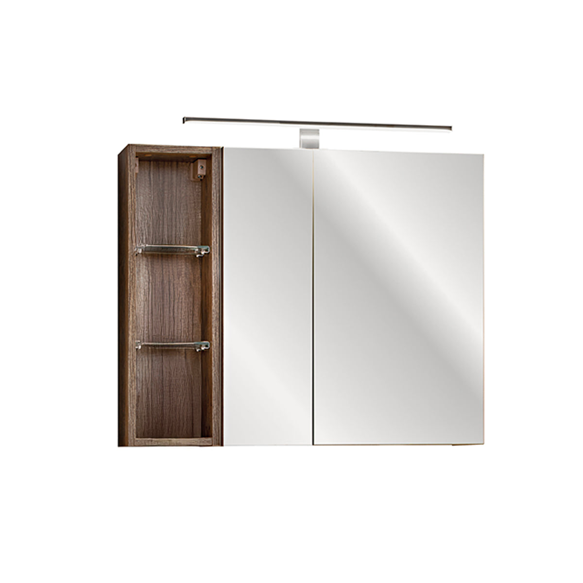 Miroir armoire murale 3 niches 80cm Éros Taupe