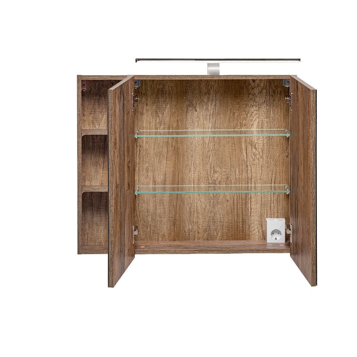 Miroir armoire murale 3 niches 80cm Éros Taupe - vue 3