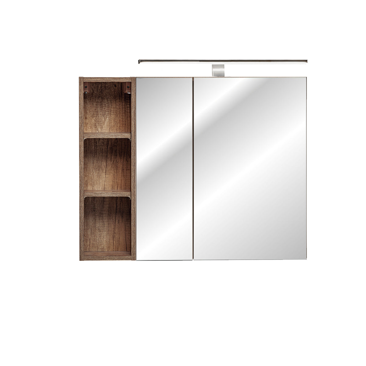 Miroir armoire murale 3 niches 80cm Éros Taupe - vue 4