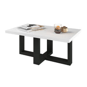 Table basse rectangle Ezgui Blanc et Noir
