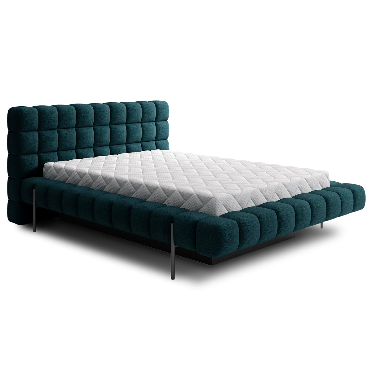 Lit coffre 160x200 sommier inclus Ezio Bleu