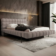Lit coffre 160x200 sommier inclus Ezio Gris - vue 3