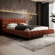 Lit coffre 180x200 sommier inclus Ezio Brique - vue 3