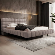 Lit coffre 180x200 sommier inclus Ezio Gris - vue 3