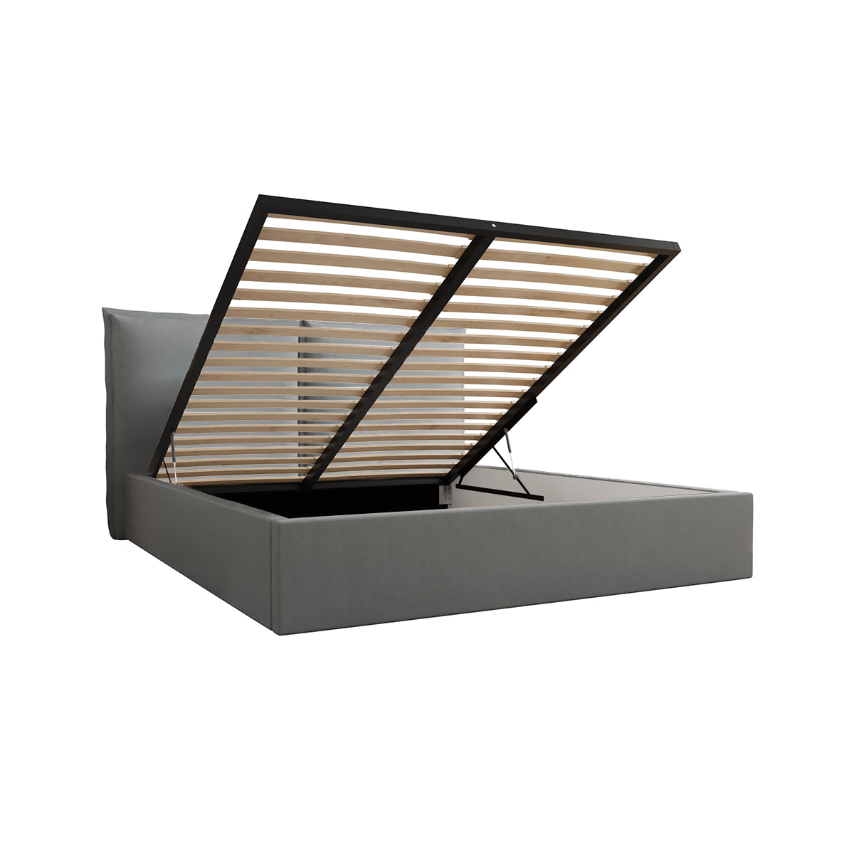 Lit coffre 160x200 sommier inclus Sandro Gris
