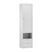 Armoire 1 porte 2 tiroirs Fergus Blanc